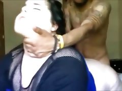 Interracial ass doggy from behind